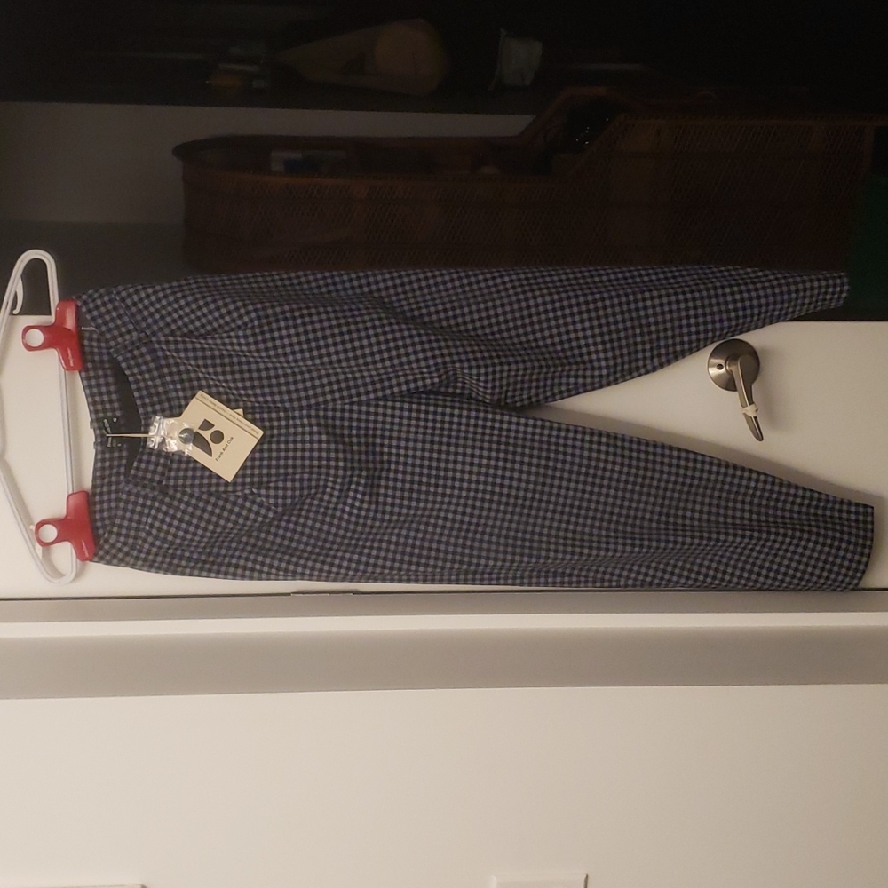 Frank and oak gingham pleated trousers, size 8